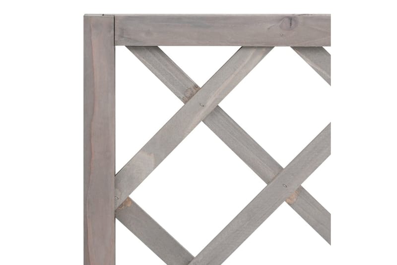 plantekasse med espalier 70x30x135 cm massivt fyrretræ grå - Grå - Havemøbler - Øvrigt havetilbehør - Tilbehør udendørs - Havekrukker