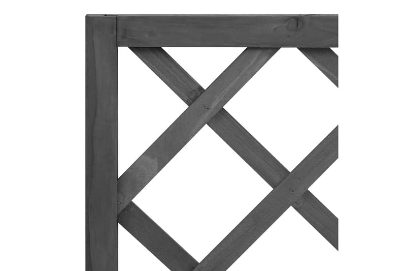 plantekasse med espalier 70x30x135 cm massivt fyrretræ sort - Sort - Havemøbler - Øvrigt havetilbehør - Tilbehør udendørs - Havekrukker