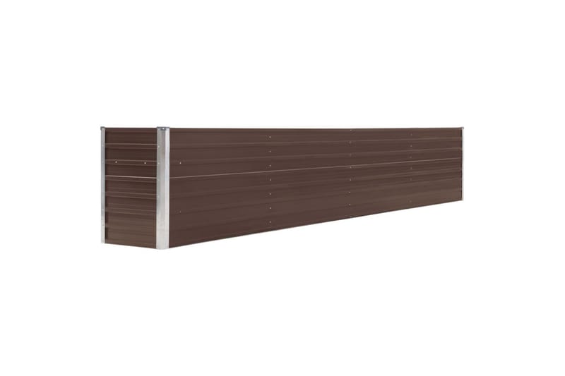 Plantekasse Til Haven 320 X 80 X 45 Cm Galvaniseret Stål Bru - Brun - Havemøbler - Øvrigt havetilbehør - Tilbehør udendørs - Havekrukker