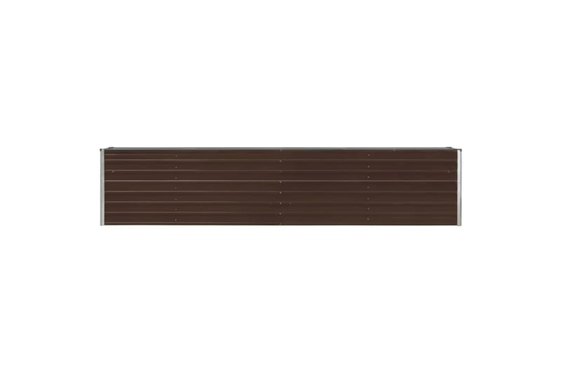 Plantekasse Til Haven 320 X 80 X 45 Cm Galvaniseret Stål Bru - Brun - Havemøbler - Øvrigt havetilbehør - Tilbehør udendørs - Havekrukker
