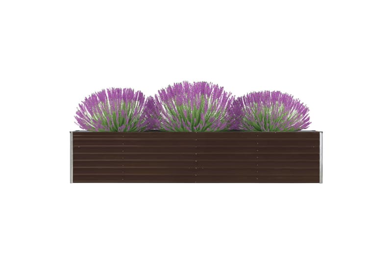 Plantekasse Til Haven 320 X 80 X 45 Cm Galvaniseret Stål Bru - Brun - Havemøbler - Øvrigt havetilbehør - Tilbehør udendørs - Havekrukker
