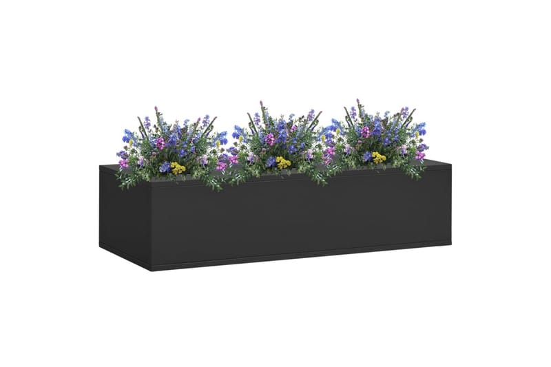 plantekasse til kontor 90x40x23 cm stål antracitgrå - Antracit - Blomsterkasser - Havekrukker
