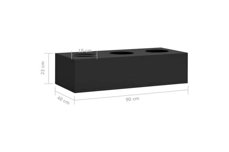 plantekasse til kontor 90x40x23 cm stål antracitgrå - Antracit - Blomsterkasser - Havekrukker