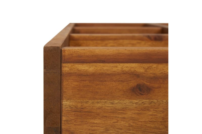Plantekasse Til Urter 60 X 60 X 15 cm Massivt Akacietræ - Beige - Havemøbler - Øvrigt havetilbehør - Tilbehør udendørs - Havekrukker