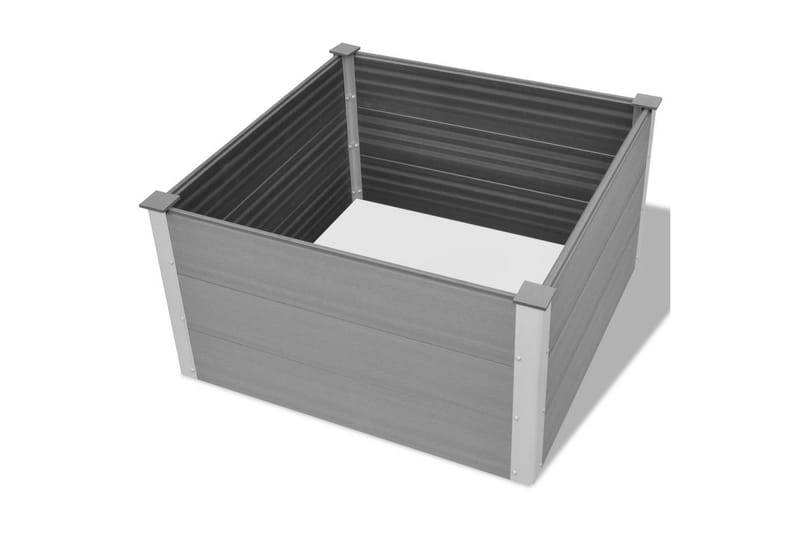 Plantekasse Wpc 100 X 100 X 54 Cm Grå - Grå - Havemøbler - Øvrigt havetilbehør - Tilbehør udendørs - Havekrukker