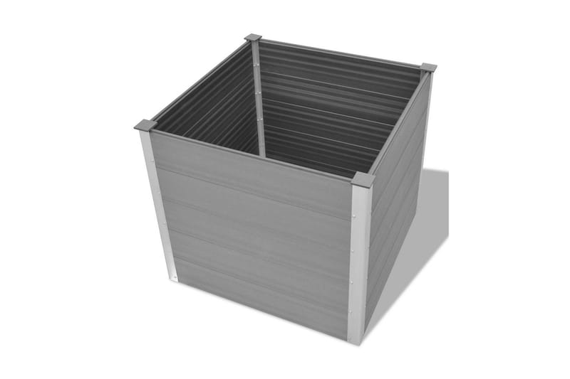 Plantekasse Wpc 100 X 100 X 91 Cm Grå - Grå - Havemøbler - Øvrigt havetilbehør - Tilbehør udendørs - Havekrukker