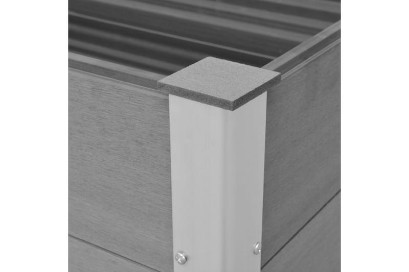 Plantekasse Wpc 100 X 100 X 91 Cm Grå - Grå - Havemøbler - Øvrigt havetilbehør - Tilbehør udendørs - Havekrukker