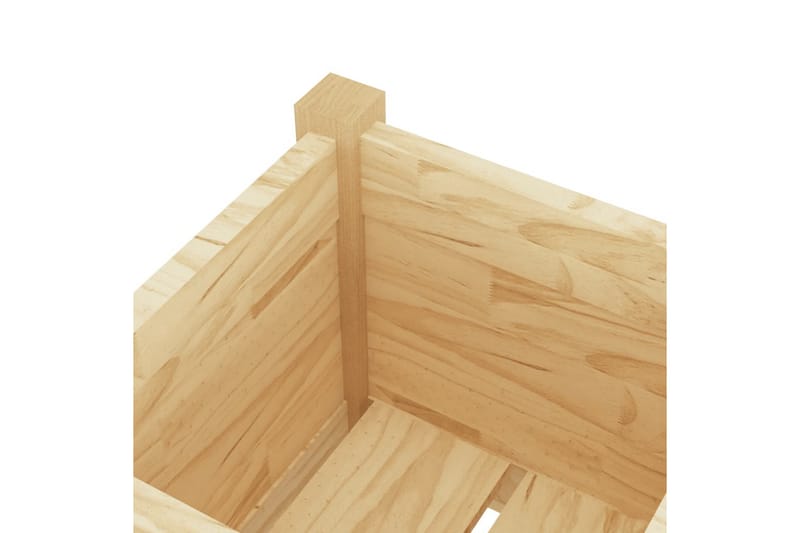 plantekasser 2 stk. 31x31x70 cm massivt fyrretræ - Brun - Havemøbler - Øvrigt havetilbehør - Tilbehør udendørs - Havekrukker