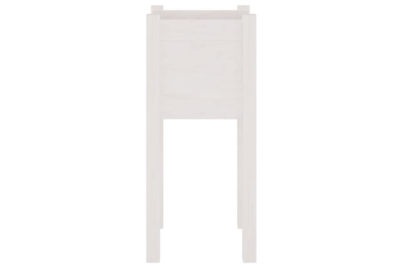 plantekasser 2 stk. 31x31x70 cm massivt fyrretræ hvid - Hvid - Havemøbler - Øvrigt havetilbehør - Tilbehør udendørs - Havekrukker