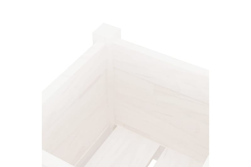plantekasser 2 stk. 31x31x70 cm massivt fyrretræ hvid - Hvid - Havemøbler - Øvrigt havetilbehør - Tilbehør udendørs - Havekrukker