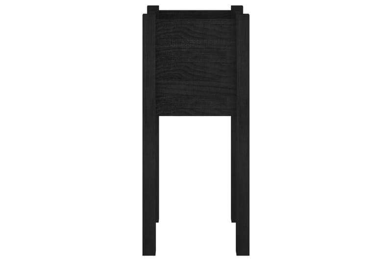 plantekasser 2 stk. 31x31x70 cm massivt fyrretræ sort - Sort - Havemøbler - Øvrigt havetilbehør - Tilbehør udendørs - Havekrukker