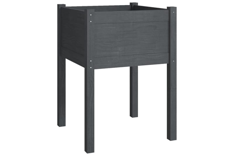 plantekasser 2 stk. 50x50x70 cm massivt fyrretræ grå - Grå - Havemøbler - Øvrigt havetilbehør - Tilbehør udendørs - Havekrukker