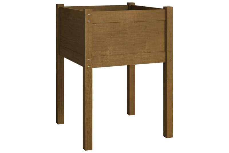 plantekasser 2 stk. 50x50x70 cm massivt fyrretræ gyldenbrun - Brun - Havemøbler - Øvrigt havetilbehør - Tilbehør udendørs - Havekrukker
