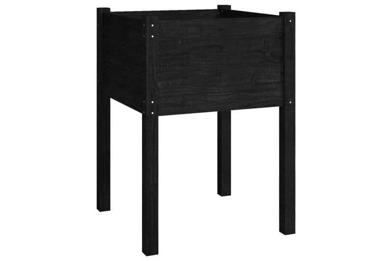 plantekasser 2 stk. 50x50x70 cm massivt fyrretræ sort - Sort - Havemøbler - Øvrigt havetilbehør - Tilbehør udendørs - Havekrukker