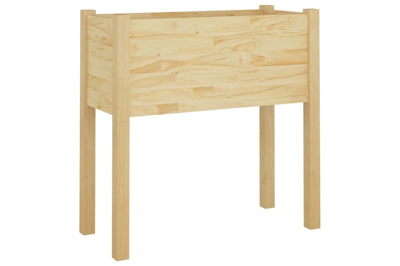 plantekasser 2 stk. 70x31x70 cm massivt fyrretræ - Brun - Havemøbler - Øvrigt havetilbehør - Tilbehør udendørs - Havekrukker