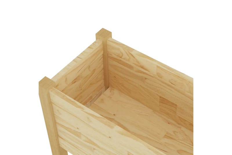 plantekasser 2 stk. 70x31x70 cm massivt fyrretræ - Brun - Havemøbler - Øvrigt havetilbehør - Tilbehør udendørs - Havekrukker