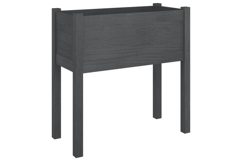 plantekasser 2 stk. 70x31x70 cm massivt fyrretræ grå - Grå - Havemøbler - Øvrigt havetilbehør - Tilbehør udendørs - Havekrukker