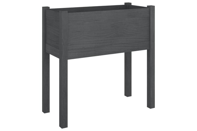 plantekasser 2 stk. 70x31x70 cm massivt fyrretræ grå - Grå - Havemøbler - Øvrigt havetilbehør - Tilbehør udendørs - Havekrukker