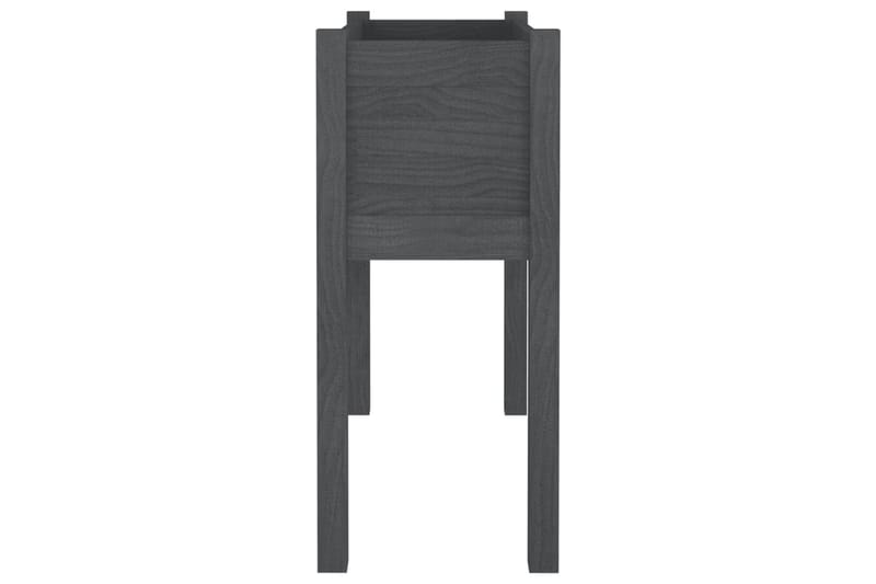 plantekasser 2 stk. 70x31x70 cm massivt fyrretræ grå - Grå - Havemøbler - Øvrigt havetilbehør - Tilbehør udendørs - Havekrukker