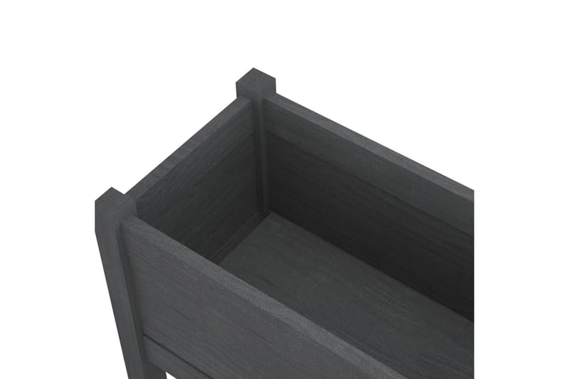 plantekasser 2 stk. 70x31x70 cm massivt fyrretræ grå - Grå - Havemøbler - Øvrigt havetilbehør - Tilbehør udendørs - Havekrukker