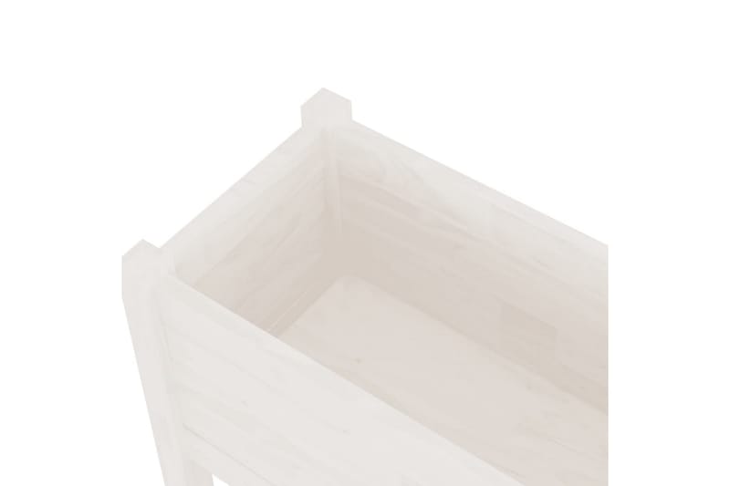 plantekasser 2 stk. 70x31x70 cm massivt fyrretræ hvid - Hvid - Havemøbler - �Øvrigt havetilbehør - Tilbehør udendørs - Havekrukker