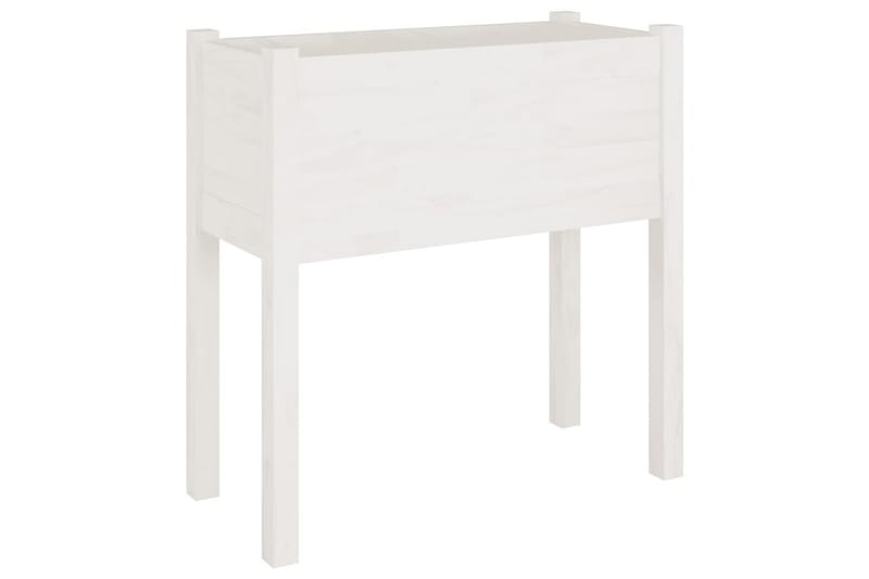 plantekasser 2 stk. 70x31x70 cm massivt fyrretræ hvid - Hvid - Havemøbler - Øvrigt havetilbehør - Tilbehør udendørs - Havekrukker