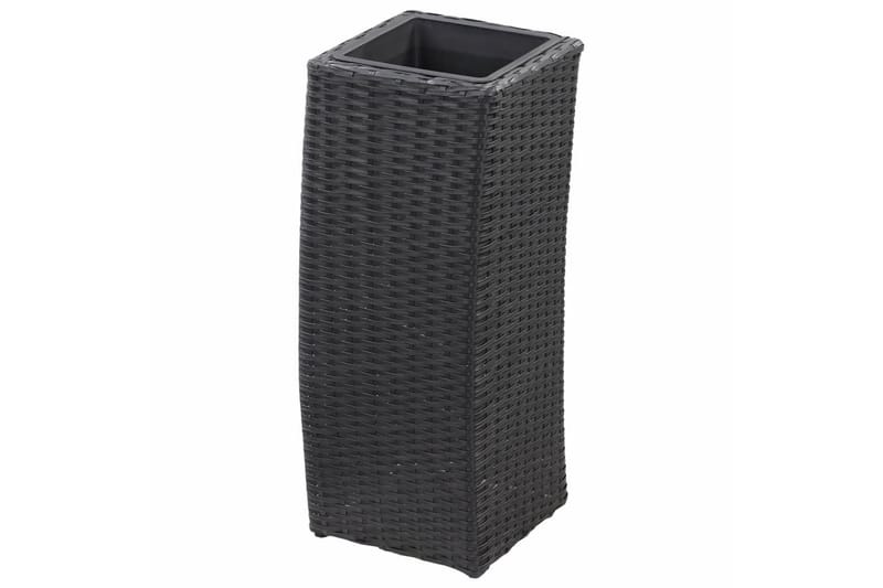 Plantekrukker 3 stk. Polyrattan Sort - Sort - Havemøbler - Øvrigt havetilbehør - Tilbehør udendørs - Havekrukker