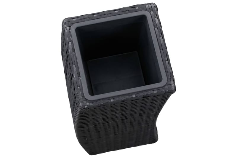 Plantekrukker 3 stk. Polyrattan Sort - Sort - Havemøbler - Øvrigt havetilbehør - Tilbehør udendørs - Havekrukker