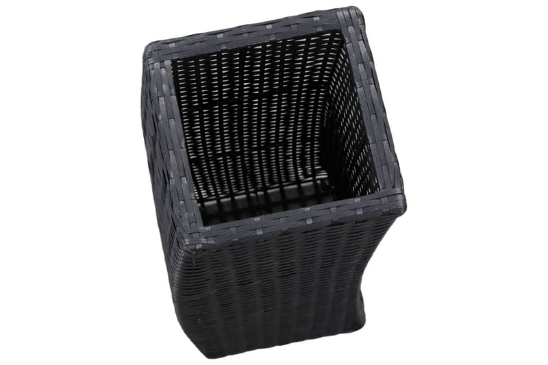 Plantekrukker 3 stk. Polyrattan Sort - Sort - Havemøbler - Øvrigt havetilbehør - Tilbehør udendørs - Havekrukker