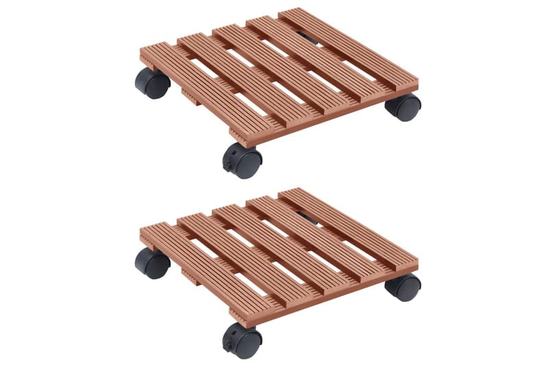 plantevogne 2 stk. 30x30x7,5 WPC brun - Brun - Havemøbler - Øvrigt havetilbehør - Tilbehør udendørs - Havekrukker