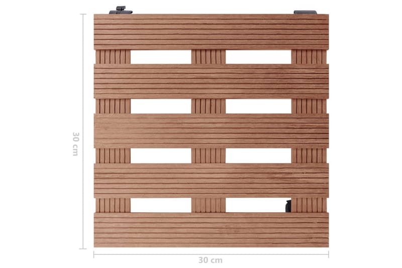 plantevogne 2 stk. 30x30x7,5 WPC brun - Brun - Blomsterkasser - Havekrukker