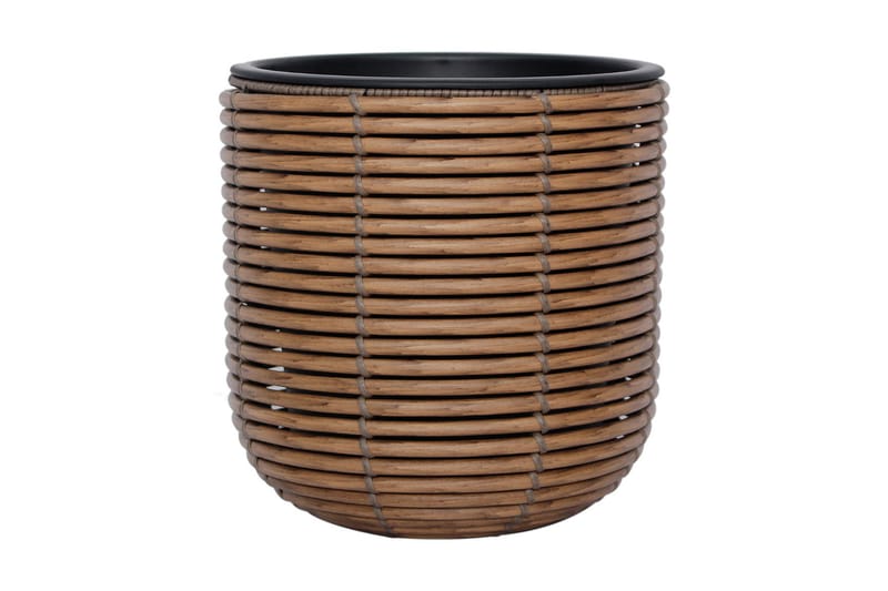 Wicker Blomsterkrukke D27xH28 cm Brun - Havemøbler - Øvrigt havetilbehør - Tilbehør udendørs - Havekrukker
