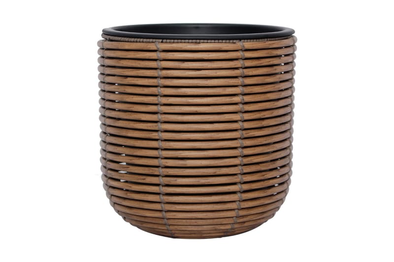 Wicker Blomsterkrukke D27xH28 cm Brun - Store blomsterkrukker - Havekrukker