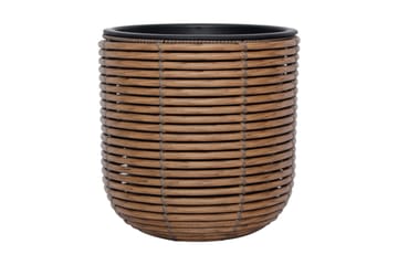 Wicker Blomsterkrukke D27xH28 cm Brun - Havemøbler - Øvrigt havetilbehør - Tilbehør udendørs - Havekrukker