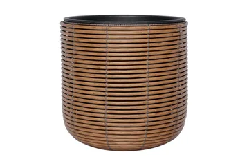 Wicker Blomsterkrukke D35xH36 cm Brun - Havemøbler - Øvrigt havetilbehør - Tilbehør udendørs - Havekrukker