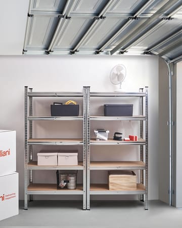 Sæt med 2 garagehylder Xitta 75 cm - Sølv/Brun - Havemøbler - Øvrigt havetilbehør - Tilbehør udendørs - Blomstereoler