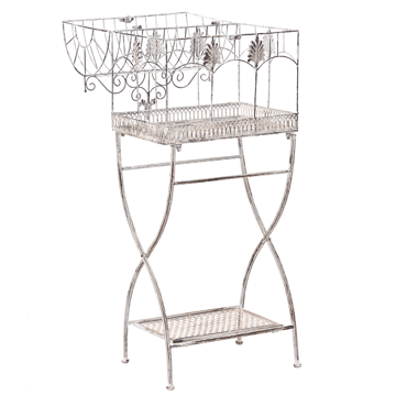 Sæt med 2 hylder udendørs Sicily 43/37 cm 30/27 cm - Grå - Havemøbler - Øvrigt havetilbehør - Tilbehør udendørs - Blomstereoler