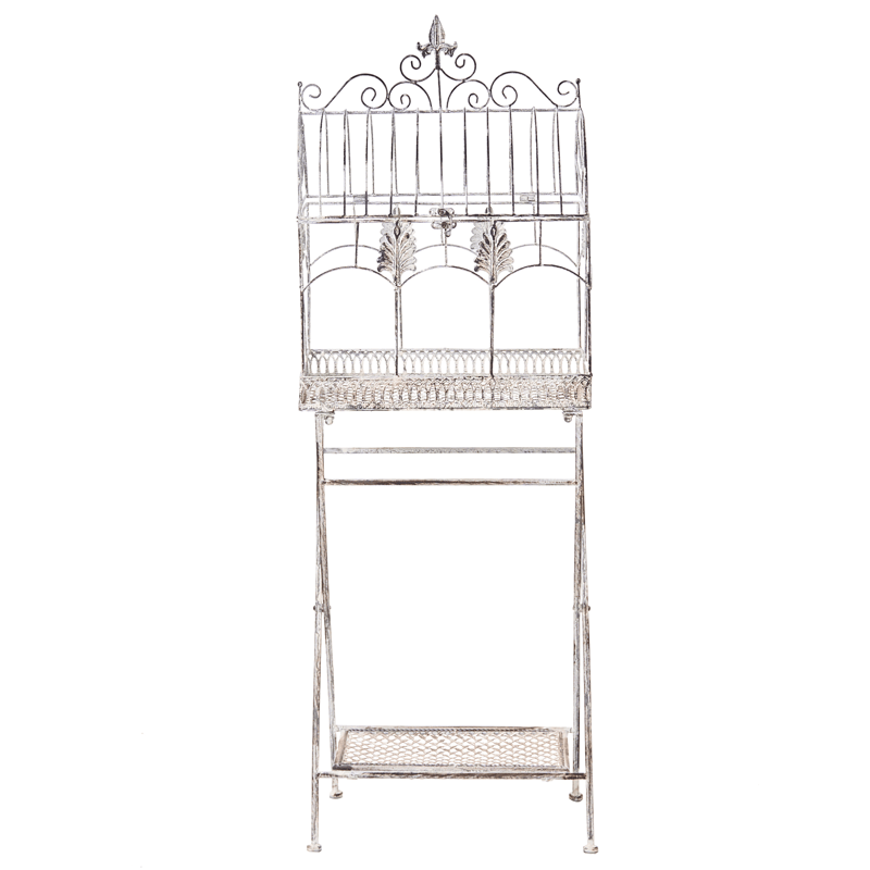 Sæt med 2 hylder udendørs Sicily 43/37 cm 30/27 cm - Grå - Havemøbler - Øvrigt havetilbehør - Tilbehør udendørs - Blomstereoler