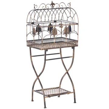 Sæt med 2 hylder udendørs Sicily 43/37 cm 30/27 cm - Sort - Havemøbler - Øvrigt havetilbehør - Tilbehør udendørs - Blomstereoler