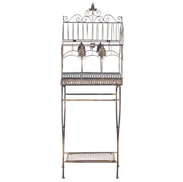 Sæt med 2 hylder udendørs Sicily 43/37 cm 30/27 cm - Sort - Havemøbler - Øvrigt havetilbehør - Tilbehør udendørs - Blomstereoler