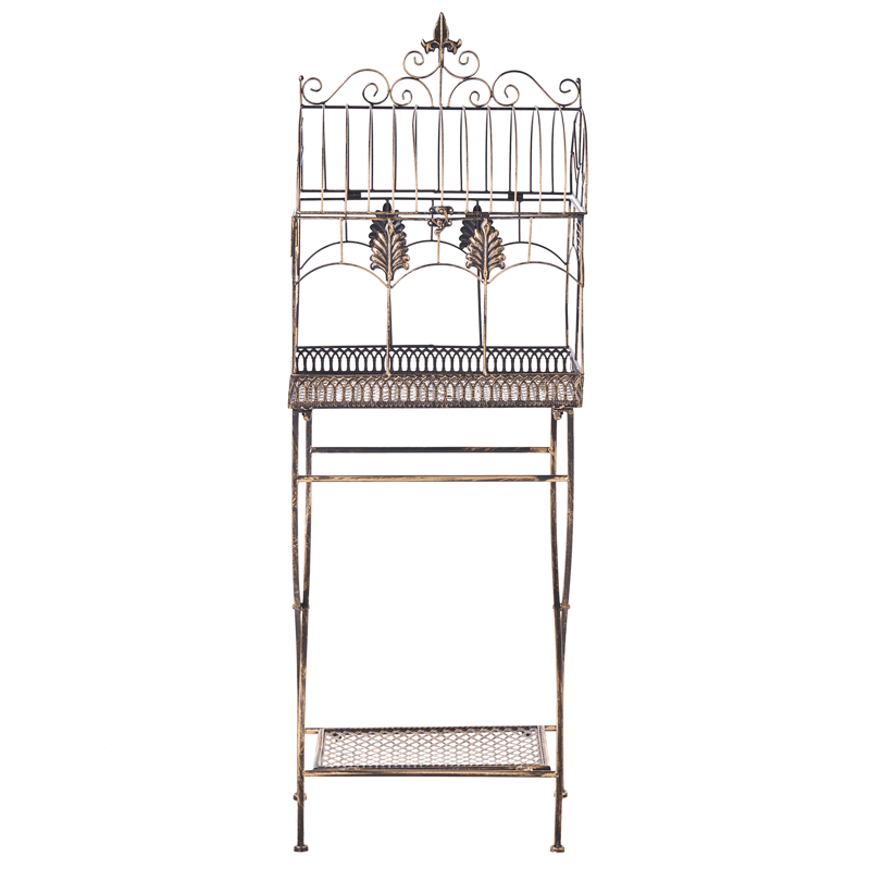 Sæt med 2 hylder udendørs Sicily 43/37 cm 30/27 cm - Sort - Havemøbler - Øvrigt havetilbehør - Tilbehør udendørs - Blomstereoler