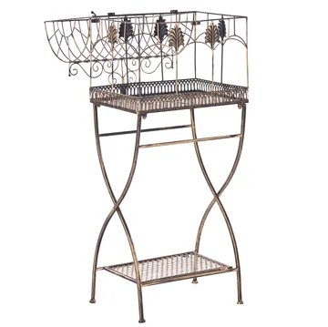 Sæt med 2 hylder udendørs Sicily 43/37 cm 30/27 cm - Sort - Havemøbler - Øvrigt havetilbehør - Tilbehør udendørs - Blomstereoler