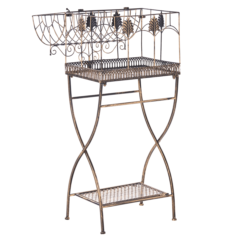 Sæt med 2 hylder udendørs Sicily 43/37 cm 30/27 cm - Sort - Havemøbler - Øvrigt havetilbehør - Tilbehør udendørs - Blomstereoler