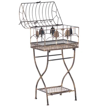 Sæt med 2 hylder udendørs Sicily 43/37 cm 30/27 cm - Sort - Havemøbler - Øvrigt havetilbehør - Tilbehør udendørs - Blomstereoler