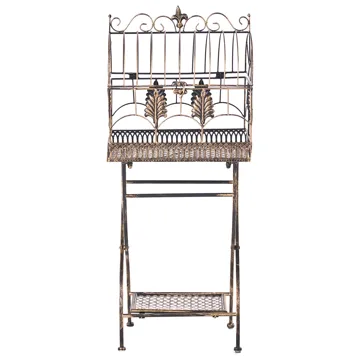 Sæt med 2 hylder udendørs Sicily 43/37 cm 30/27 cm - Sort - Havemøbler - Øvrigt havetilbehør - Tilbehør udendørs - Blomstereoler