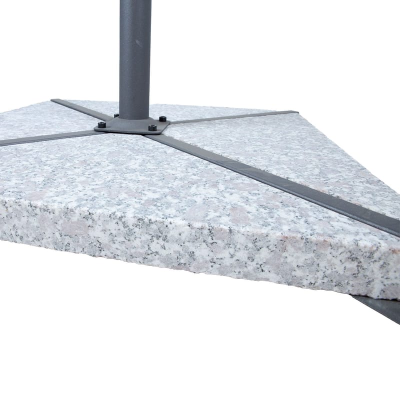 Sten til parasolfod HOME4YOU 4 stk. granit 34 kg - Grå - Havemøbler - Øvrigt havetilbehør - Tilbehør udendørs - Tillægsplader haveborde