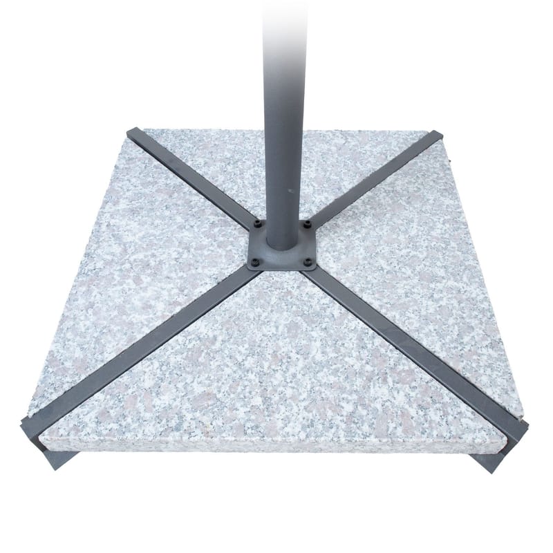 Sten til parasolfod HOME4YOU 4 stk. granit 56 kg - Grå - Havemøbler - Øvrigt havetilbehør - Tilbehør udendørs - Tillægsplader haveborde