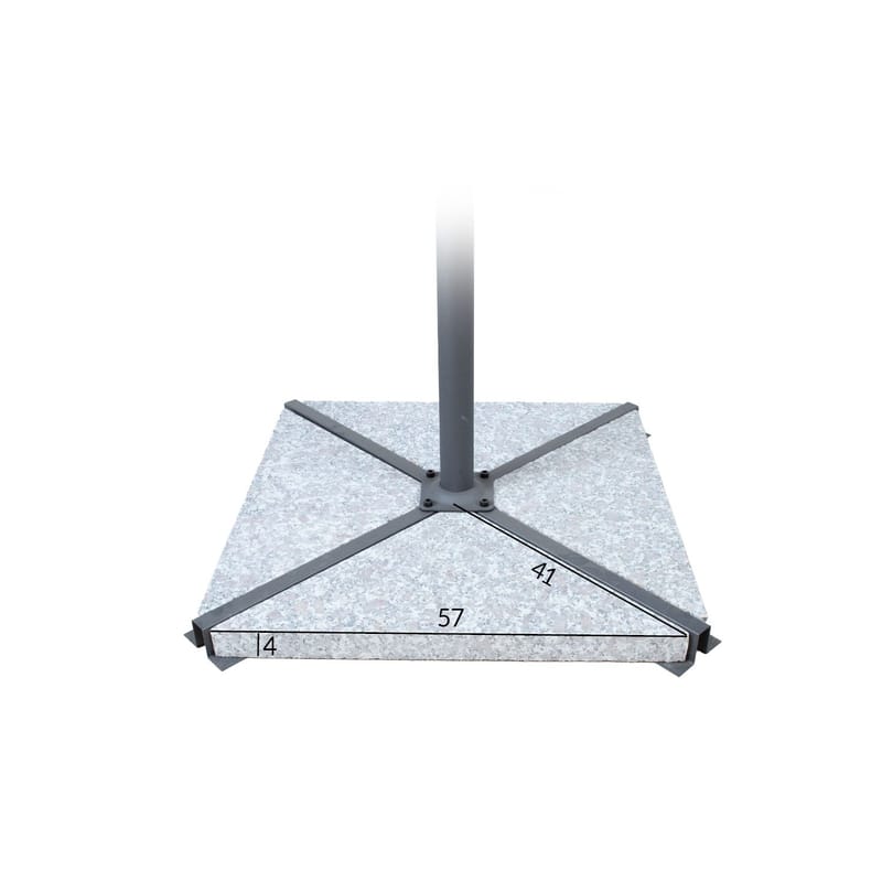 Sten til parasolfod HOME4YOU 4 stk. granit 34 kg - Grå - Havemøbler - Øvrigt havetilbehør - Tilbehør udendørs - Tillægsplader haveborde