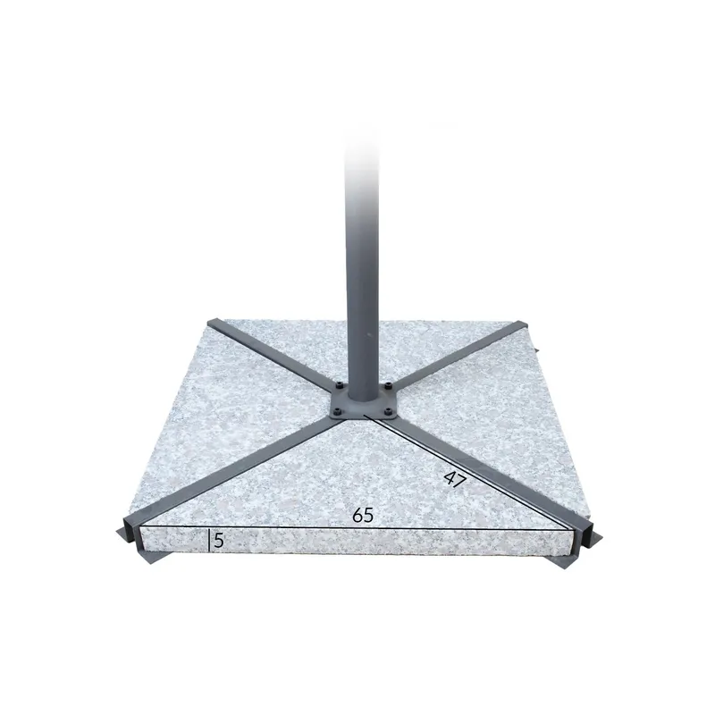 Sten til parasolfod HOME4YOU 4 stk. granit 56 kg - Grå - Havemøbler - Øvrigt havetilbehør - Tilbehør udendørs - Tillægsplader haveborde