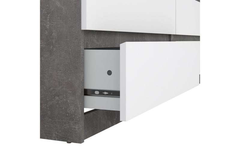 Salomns kommode 70,1 cm - Oxid beton/hvid højglans - Opbevaring - Opbevaringsmøbler - Kommode
